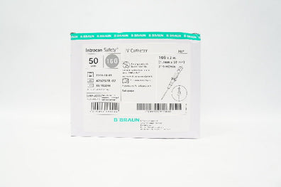 Braun 4252578-02 Introcan Safety IV Cath. 16G x 2inch, 210ml - Box of 50